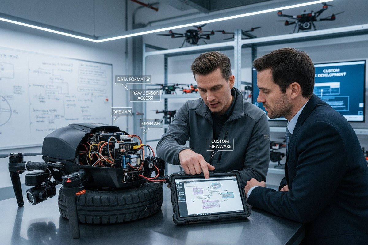 Questions for manufacturers regarding custom drone API endpoints and raw sensor data access (ID#3)