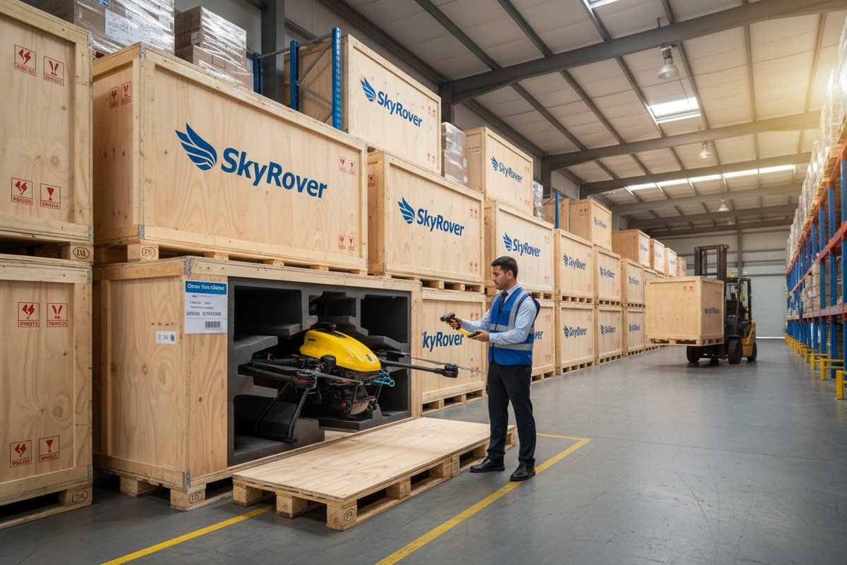 Technical Support and Delivery Assessing supplier technical support and secure international delivery logistics for bulk agricultural drone orders (ID#5)