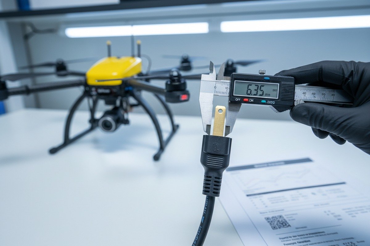 Verifying NEMA safety compliance for Chinese drone power plugs with UL test reports (ID#2)