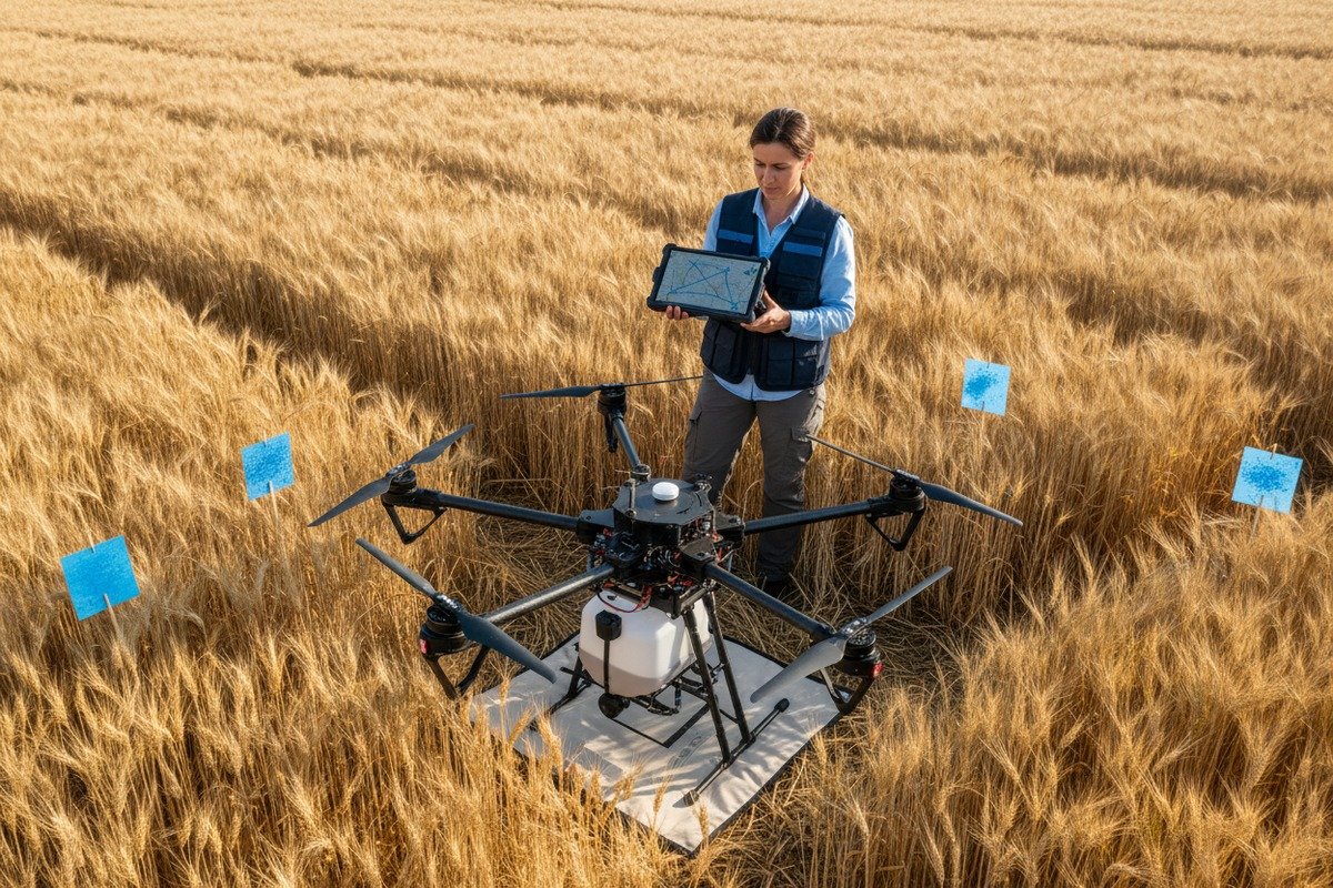 Evaluating agricultural drone spraying systems for various European crop types and farming conditions (ID#1)