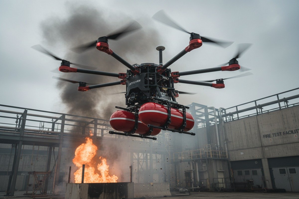 US industrial compliance certifications including FAA Part 107 and NDAA for firefighting drones (ID#3)