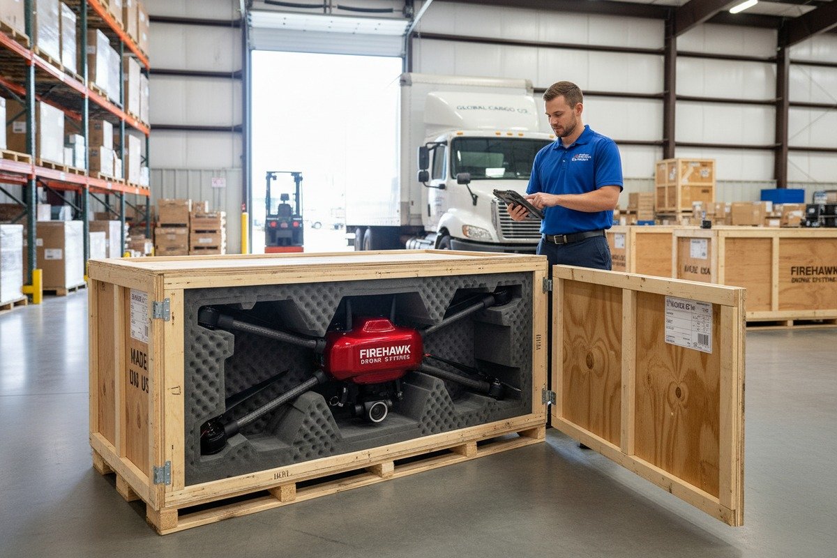 Managing shipping and customs clearance for importing firefighting drones with professional brokers (ID#5)